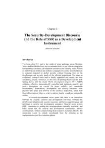 The Security-Development Discourse and the Role of SSR as a Development Instrument