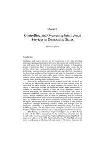 Controlling and Overseeing Intelligence Services in Democratic States  Chapter 1
