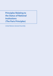Principles Relating to the Status of National Institutions (The Paris Principles)