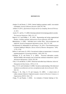 112 Alsajjan, B. and Dennis, C. (2010).  Internet banking acceptance... Journal of Business Research REFERENCES