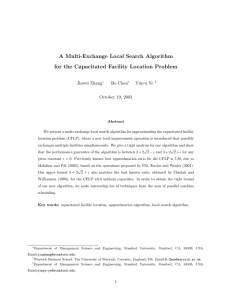 A Multi-Exchange Local Search Algorithm for the Capacitated Facility Location Problem