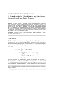 A Branch-and-Cut Algorithm for the Stochastic Uncapacitated Lot-Sizing Problem ?