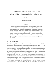 An Efficient Interior-Point Method for Convex Multicriteria Optimization Problems J&uml;org Fliege