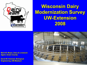 Wisconsin Dairy Modernization Survey UW-Extension 2008