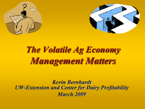 Management Matters The Volatile Ag Economy Kevin Bernhardt