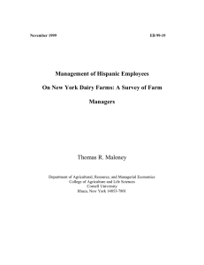 Management of Hispanic Employees Managers Thomas R. Maloney