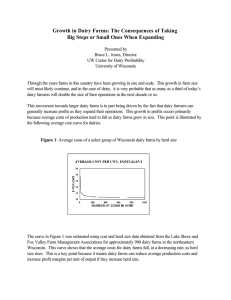 Growth in Dairy Farms: The Consequences of Taking