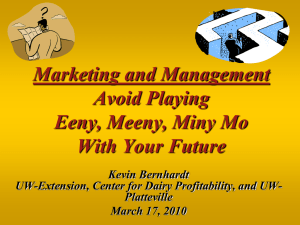 Marketing and Management Avoid Playing Eeny, Meeny, Miny Mo With Your Future