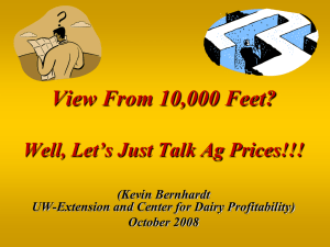 View From 10,000 Feet? Well, Let’s Just Talk Ag Prices!!! (Kevin Bernhardt