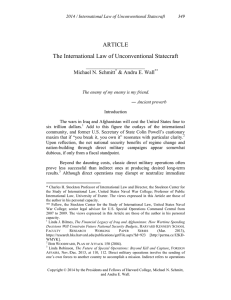 ARTICLE The International Law of Unconventional Statecraft Michael N. Schmitt