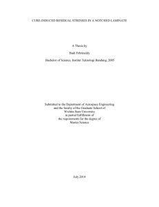 CURE-INDUCED RESIDUAL STRESSES IN A NOTCHED LAMINATE  A Thesis by Budi Febrinaldy