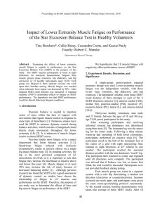 Impact of Lower Extremity Muscle Fatigue on Performance