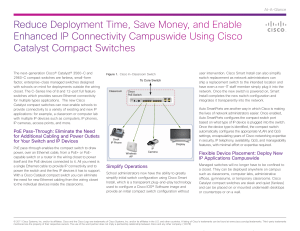Reduce Deployment Time, Save Money, and Enable Catalyst Compact Switches