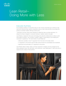 Lean Retail— Doing More with Less Executive Summary