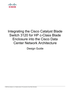 Integrating the Cisco Catalyst Blade Switch 3120 for HP c-Class Blade