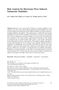 Risk Analysis for Hurricane-Wave Induced Submarine Mudslides