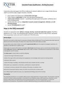 Extended Project Qualification - Briefing Document