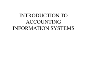 INTRODUCTION TO ACCOUNTING INFORMATION SYSTEMS