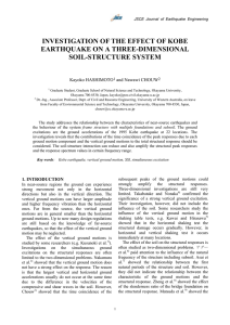 INVESTIGATION OF THE EFFECT OF KOBE EARTHQUAKE ON A THREE-DIMENSIONAL SOIL-STRUCTURE SYSTEM