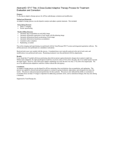 AbstractID: 5717 Title: A Dose-Guided Adaptive Therapy Process for Treatment