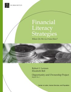 Financial Literacy Strategies Opportunity and Ownership Project