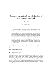 Towards a practical parallelisation of the simplex method J. A. J. Hall 23