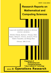 Research Reports on Mathematical and Computing Sciences