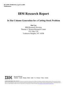 IBM Research Report In Situ Jon Lee IBM Research Division