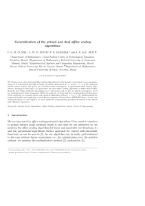 Generalization of the primal and dual affine scaling algorithms