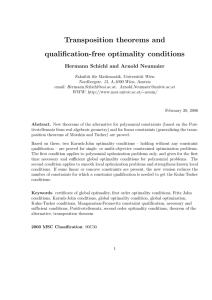 Transposition theorems and qualification-free optimality conditions Hermann Schichl and Arnold Neumaier