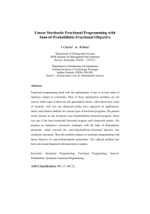 Linear Stochastic Fractional Programming with Sum-of-Probabilistic-Fractional Objective