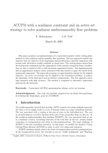 ACCPM with a nonlinear constraint and an active set