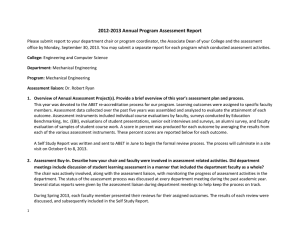 2012-2013 Annual Program Assessment Report