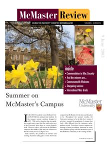 McMaster Review inside