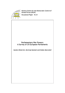 Parliamentary War Powers: A Survey of 25 European Parliaments  