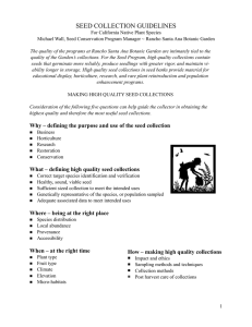 SEED COLLECTION GUIDELINES