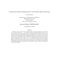 Constrained Global Optimization with Radial Basis Functions