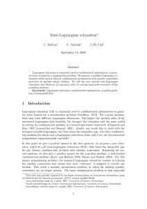 Semi-Lagrangian relaxation ∗ C. Beltran C. Tadonki