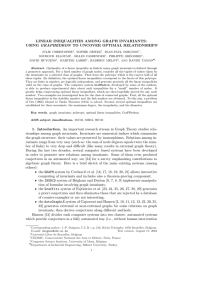 LINEAR INEQUALITIES AMONG GRAPH INVARIANTS: GRAPHEDRON