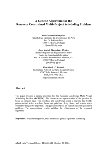 A Genetic Algorithm for the Resource Constrained Multi-Project Scheduling Problem