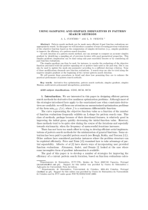 USING SAMPLING AND SIMPLEX DERIVATIVES IN PATTERN SEARCH METHODS