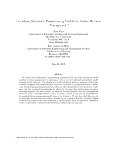 Re-Solving Stochastic Programming Models for Airline Revenue Management