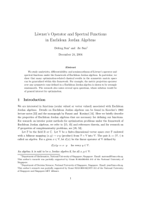L¨ owner’s Operator and Spectral Functions in Euclidean Jordan Algebras Defeng Sun