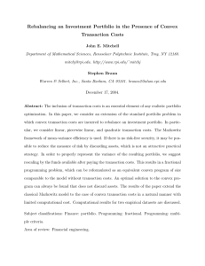 Rebalancing an Investment Portfolio in the Presence of Convex Transaction Costs