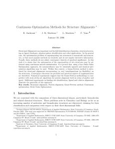 Continuous Optimization Methods for Structure Alignments ∗ R. Andreani J. M. Mart´ınez