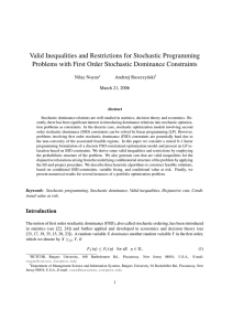 Valid Inequalities and Restrictions for Stochastic Programming