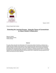 Extending the Learning Process:  Using the Theory of Connectivism