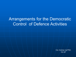 Arrangements for the Democratic Control  of Defence Activities HU AF