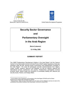 Security Sector Governance and Parliamentary Oversight in the Arab Region