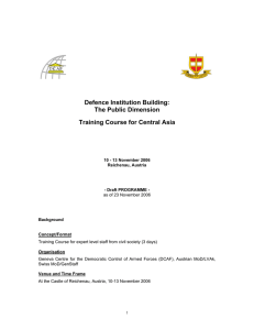 Defence Institution Building: The Public Dimension Training Course for Central Asia